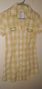Guess Jeans plaid button down dress!